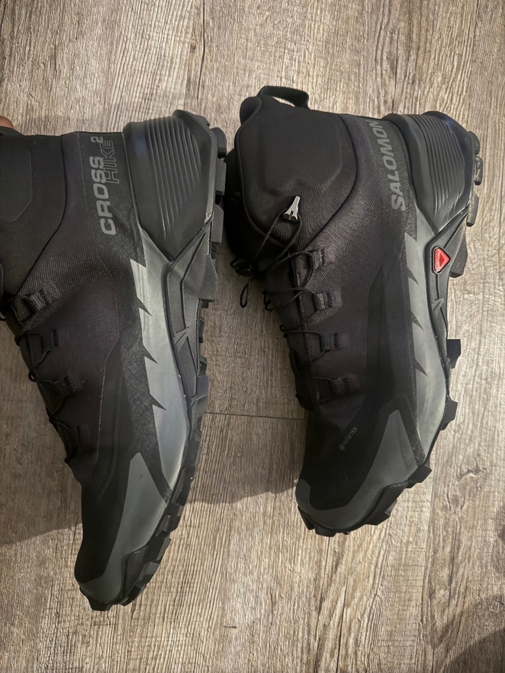 Salomon Cross Hike 2 GTX Mid Hiking Boots Shoes, Black and Gray, M: Size 8.5